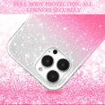 thumbnail image 3 of Glitter Case for iPhone 12 Pro Max, Shiny Sparkle Bling Phone Case, 3 Layer Hybrid Protective Soft Cover for Cute Girls Women (6.7 inch) -Gradient Pink, 3 of 6