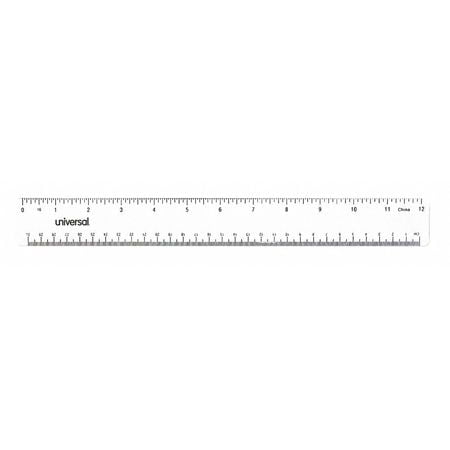 UNIVERSAL UNV59022 Ruler,Acrylic,Clear,12