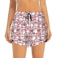 thumbnail image 3 of Uemuo Kawaii Pig Pattern Women's Athletic Shorts High Waisted Running Shorts with Liner Pockets Gym Elastic Workout Shorts-XX-Large, 3 of 9