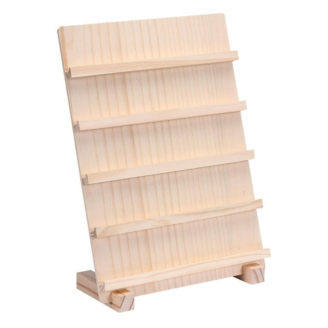 Almencla Wooden Earring Display Stand Jewelry Towel Multi-layer Earring Display Earring 5 layers
