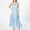 Blue, variant on Ruffle Tiered Swing Chiffon Bridesmaid Dresses Long for Women Sleeveless V Neck Formal Evening Dresses Red XL