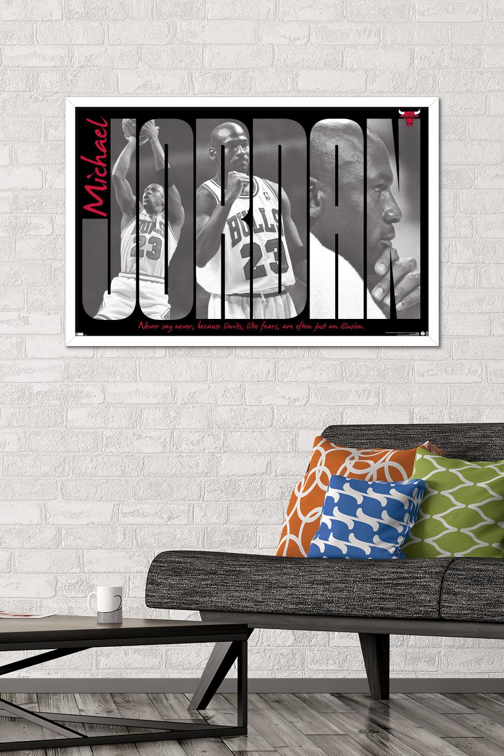 Michael Jordan - Never Say Never Wall Poster, 22.375" x 34" Framed