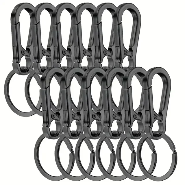Llaveros colgantes para la cintura, soporte de acero inoxidable, hebilla, Clip, gancho de escalada de calabaza, mosquetón fuerte para coche, 1/20 Uds.