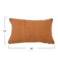 thumbnail image 2 of Storied Home Woven Canvas Lumbar Pillow Rust, 2 of 5