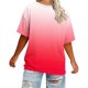 thumbnail image 4 of Mujeres Más Tamaño Manga Larga Tops Cuello Redondo Manga Corta Primavera Verano Camisa Básica Camiseta Superior Poliéster Ligero Suave Cómodo Más Tamaño Tops Casuales, 4 of 6