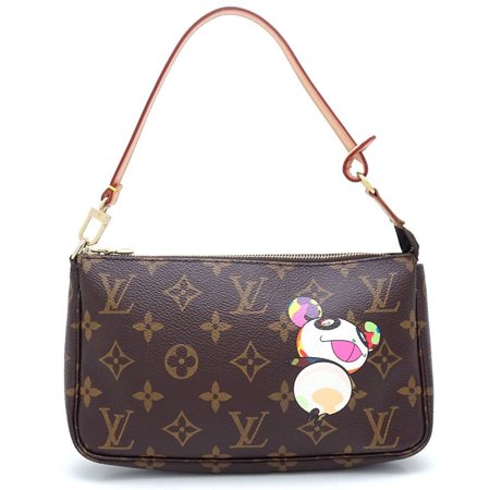 Pre-Owned LOUIS VUITTON Monogram Pochette Accessoire M51981 Handbag Panda Takashi Murakami Collaboration Brown 350862 (Good)
