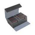 thumbnail image 1 of Caja de almacenamiento para tarjetas coleccionables, caja de almacenamiento con divisor, cajas de tarjetas deportivas coleccionables multifuncionales Gris Naranja Interior, 1 of 9