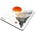 thumbnail image 3 of HandDrawn Japanese Mountains and Red Sun Mouse Pad Ink Art on Traditional Design, NonSlip Rubber Base, Rectangle Gaming Mouse Pad for Computers and Laptops, 9.5 X 7.9 Inch (240mmX200mmX3mm), 3 of 4