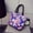 Purple, variant on GEZHEN Women Shopper Bag Fashion Shopping Handbag Shoulder Printing Canvas Tote Girls Bag Floral Canvas Handbag Accessories for Outdoors Hiking Traveling Gift for Women Men Girls