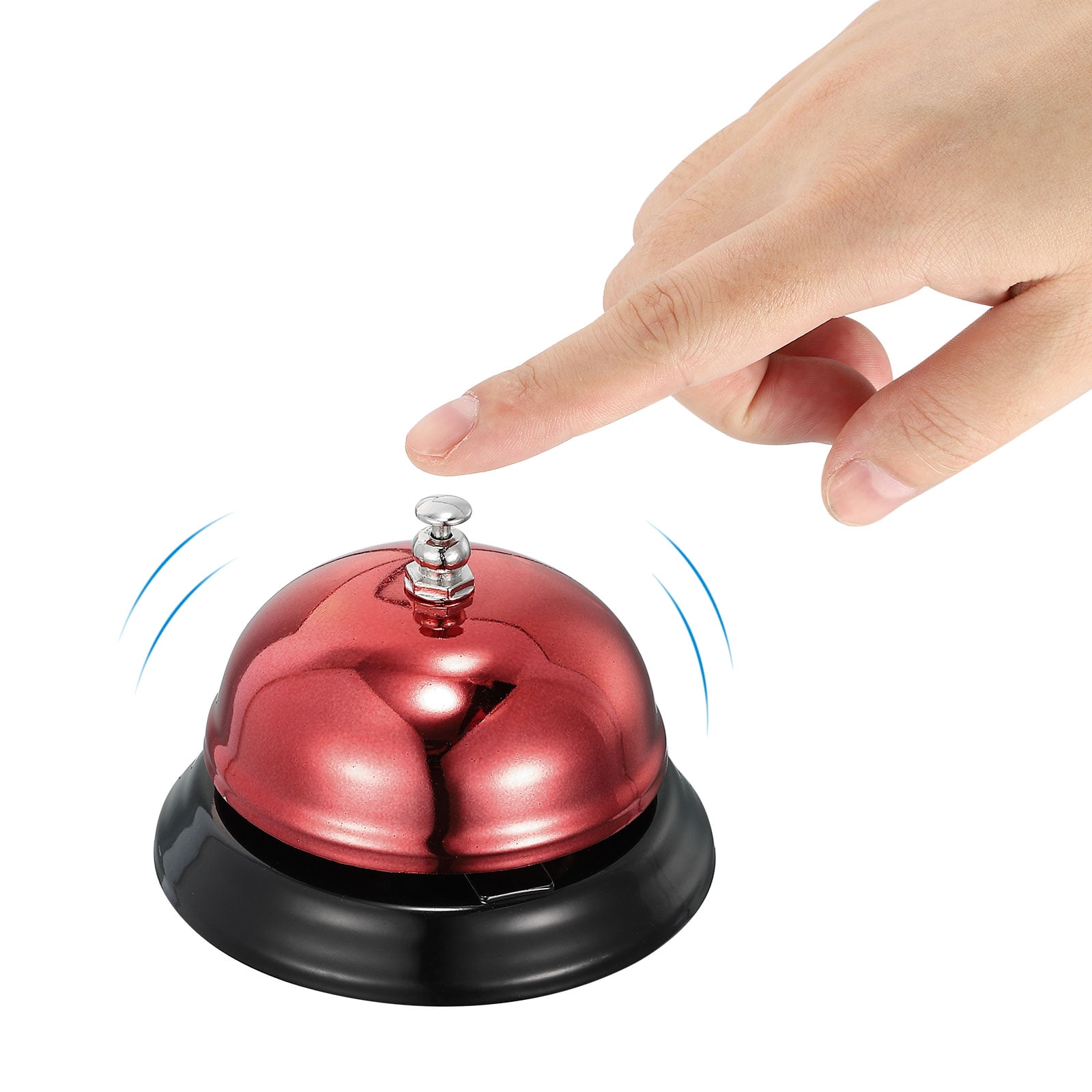 Unique Bargains  Desk Dinner Bell for Restaurants and Service in Settings 85x60 mm Red