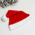 thumbnail image 6 of Adult Kids Short Plush Christmas Hat Thicken Assorted Colors Santa Claus Cap for Christmas New Year Party Holiday Gifts, 6 of 8