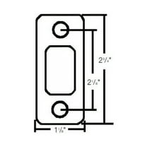 Kwikset 85279-15 1-1/8" x 2-3/4" Radius Corner Deadbolt Strike Satin Nickel Finish
