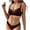 Red a1, variant on Womens Bras Set Push Up Bra and Panty Set Lace Color Block Bra with Underwear 2 Piece Sets