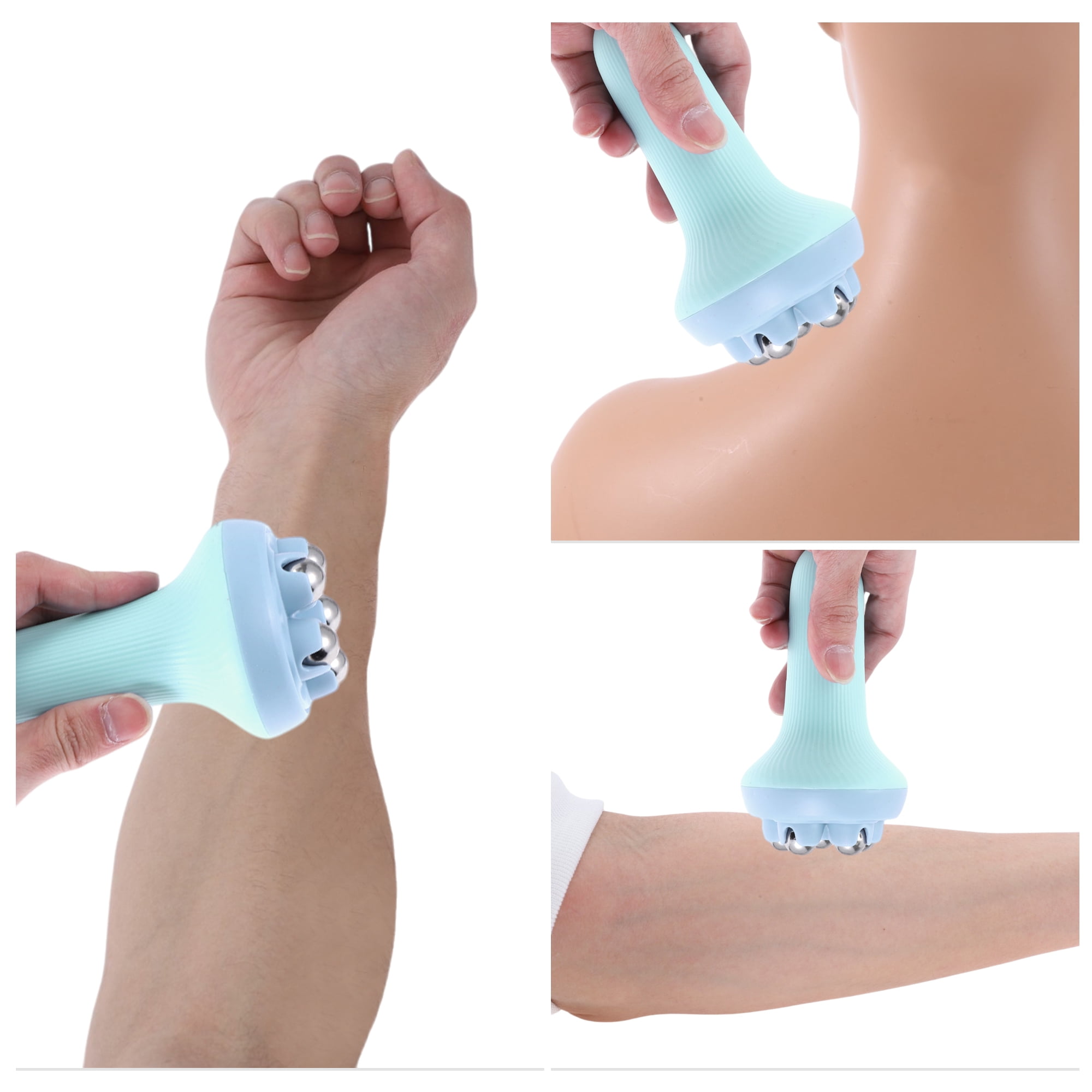 Unique Bargains Roller Massager Manual for Face and Body Ease Blue