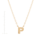 thumbnail image 4 of Women's Welry Initial 'P' Pendant Necklace in 14kt Yellow Gold, 17", 4 of 4