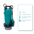 thumbnail image 3 of Bomba Sumergible Iusa Para Agua Turbia 0.5 HP azul, 3 of 5