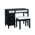 thumbnail image 4 of Linon Bethal 2-Piece Vanity Set, Includes Vanity with Flip-Top Mirror, and Bench, Black Finish with Morgan Glitz Linen Fabric, 4 of 33