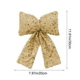 thumbnail image 3 of Sequin Christmas Bow Hanging Ornament for Tree Window Wreath Gift Box Holiday Decoration Stylish Indoor Party Accent, 3 of 6