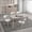 White Wash, variant on ACTU 5Pcs Wooden Dining Table Set with Upholstered Chairs, Cherry Color