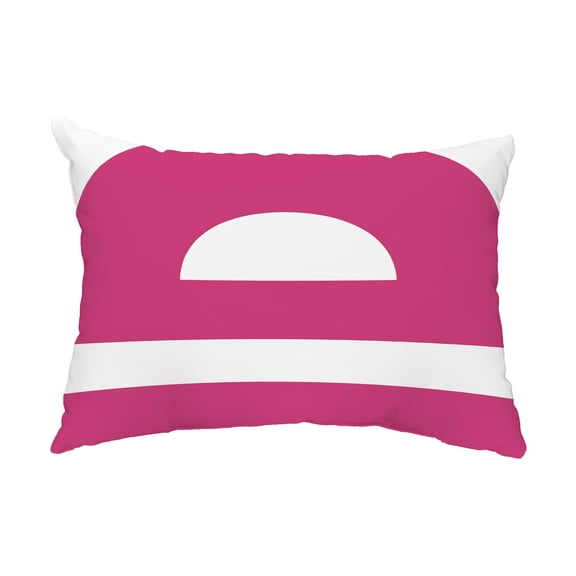 Simply Daisy, 14" x 20" Lock Pink Decorative Geometric Outdoor Throw Pillow