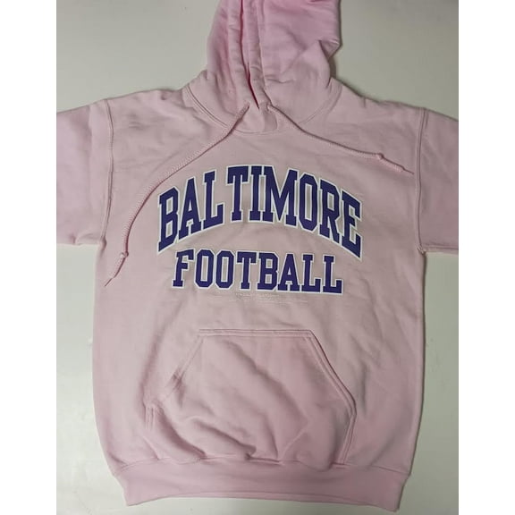 Baltimore Football Pink Hooded Sweatshirt Small