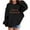 Black, variant on Lorytime Kids Hoodies for Girls Unisex Merry Christmas Sweatshirt Long Sleeve Pullover Drop Shoulder Cute Tops Black