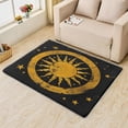 thumbnail image 2 of Sun Stars Rug & Home Decor - Celestial Rugs for Entryway, Front Door Mat Indoor Entrance, Washable Rugs, 3x5 Rug, Non Slip Soft Small Area Rug, Black and Gold Carpet & Room Decorations X-&559, 2 of 7