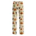 thumbnail image 5 of Pajama Pants Women Halloween Pumpkin Print Soft Drawstring Comfy Lounge Sleep Pants, 5 of 5