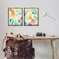 thumbnail image 3 of Stupell Industries Neon Colorful Abstract Shapes Abstract Painting Gold Floater Framed Canvas Art Print Wall Art, 17 x 21, Set of 2, 3 of 10