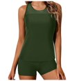thumbnail image 1 of CNKOO Women Tankini Swimsuit Tummy Control Top With Shorts Two Piece Bathing Suit, 1 of 6