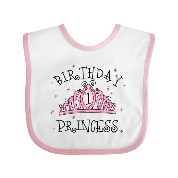 Inktastic Tiara 1st Birthday Princess Girls Baby Bib