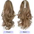 thumbnail image 4 of ORUYROP Extension de Queue de Cheval Blonde, Extensions de Cheveux Griffes de Queue de Cheval 14 Pouces Queue de Cheval Cheveux Courts Bouclés Extension de Cheveux Pièce de Cheveux Synthétique d'Apparence Naturelle pour Femmes, 4 of 7