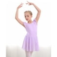 thumbnail image 4 of Stelle Ballet Leotard Ruffle Sleeve with Chiffon Skirt Ballerina Dance Dress for Girls,Lavender,8-9 Years, 4 of 6
