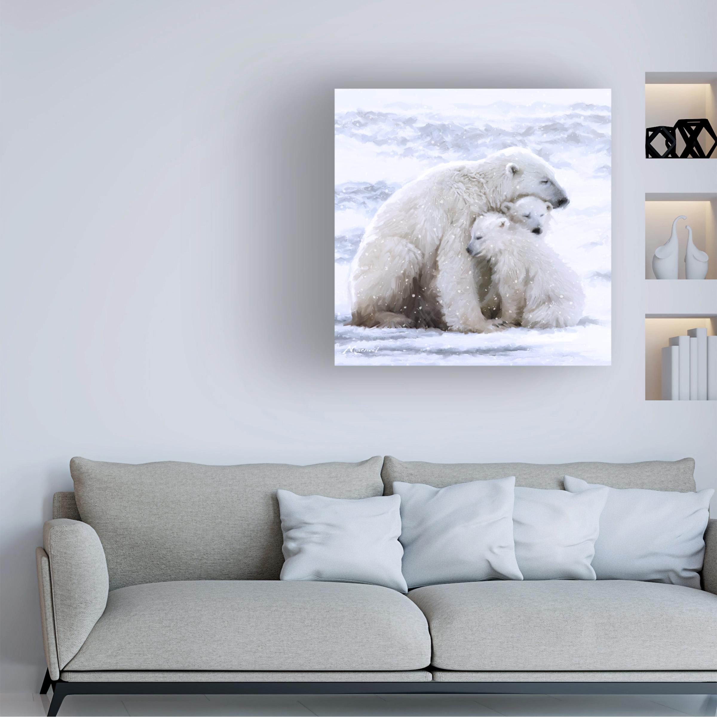 The Macneil Studio 'Polar Bear Cubs' Canvas Art