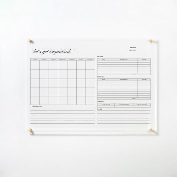 Monthly Planner - Finance Planner with Rows