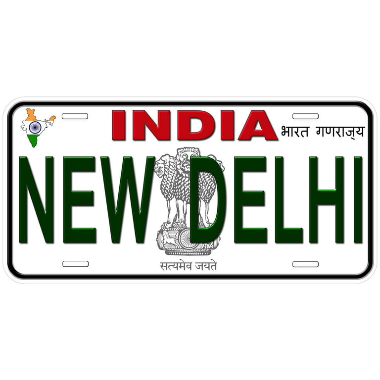 India New Delhi Custom Novelty Car License Plate 