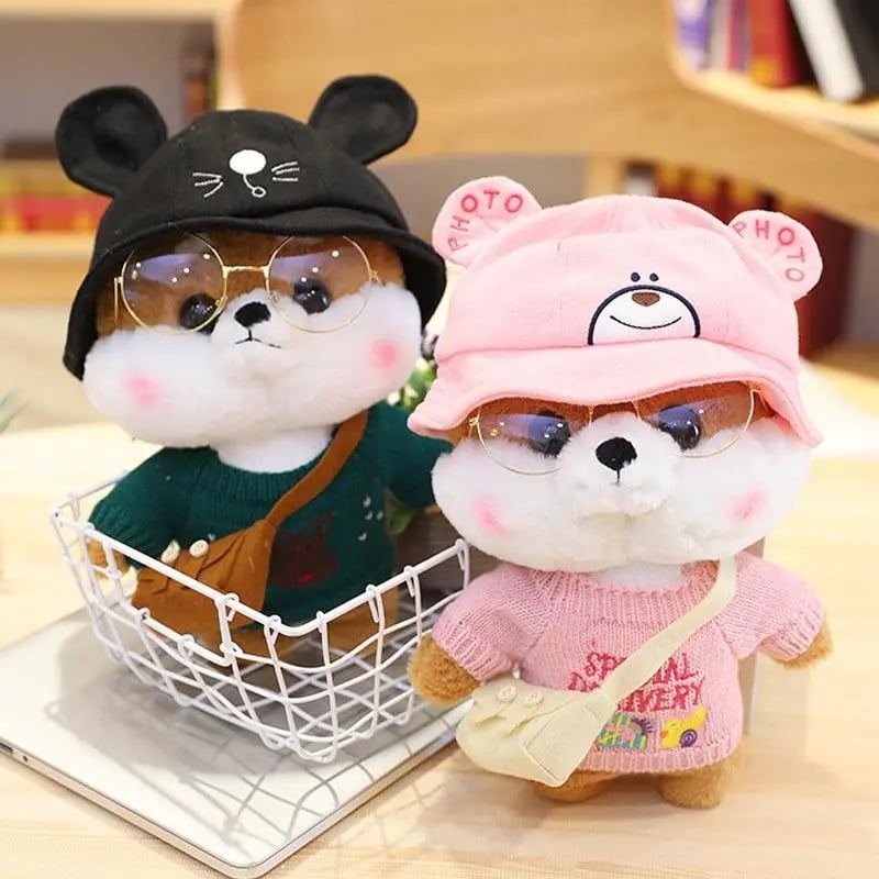 Buy Wholesale China Cartoon Lovely Dog Cosplay Dress Up Animal Plush Toys  Stuffed Animals Doll Shiba Inu With Glasses & Animal Plush Toy at USD 4