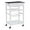 White, variant on Stainless Steel Top Pine Wood Rolling Kitchen Island Microwave Cart with Storage in White