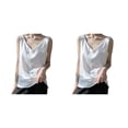 thumbnail image 1 of Camiseta Cómoda y Elegante Qarigey Top Mujer Camiseta Sin Mangas Verano Sexy Ligero A36 Blanco L, 1 of 6