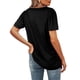 thumbnail image 4 of Camisetas de verano para mujer, estilo informal, con cuello cuadrado y manga corta, 4 of 6