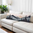 thumbnail image 2 of Mountain Forest Body Pillow Covers 20"x54", Nature Tree Scenery Watercolor Pink Blue Soft Brushed Microfiber Breathable Throw Pillow Covers, Pillowcase with Zipper for Couch Sofa Bedroom Living Room, 2 of 9