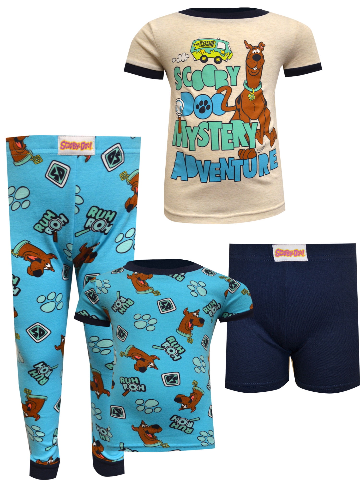 Scooby Doo Cotton 4pcs Pajama Set 
