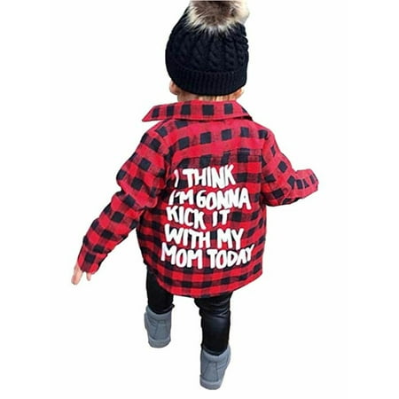 

Hirigin Toddler Kid Baby Boy Girl Plaid Tops Long Sleeve T-Shirt Blouse Spring