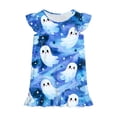 thumbnail image 6 of NIEWTR Halloween for Girls Flutter Sleeve Nightgown Summer Casual Cartoon Print Dress, 6 of 7