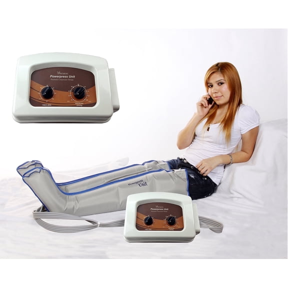 POWERPRESS RECOVERY UNIT Compression Leg Massage System w/Medium Full Leg Complete Set