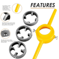 thumbnail image 1 of 2sets Plastic Pipe Thread Die Kit,PVC Pipe Threader Plumbing Tool Kit,Water Pipe Die Plastic Pipe Die Tap Wrench Set, 1 of 6