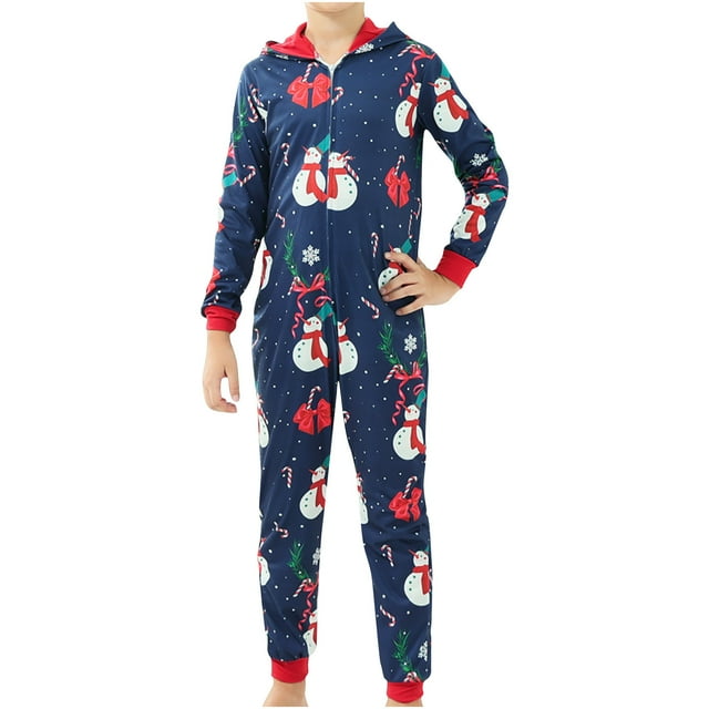 DPTALR Combinaison de Noël Chaude Parent-Enfant à Manches Longues avec Capuche pour Enfant