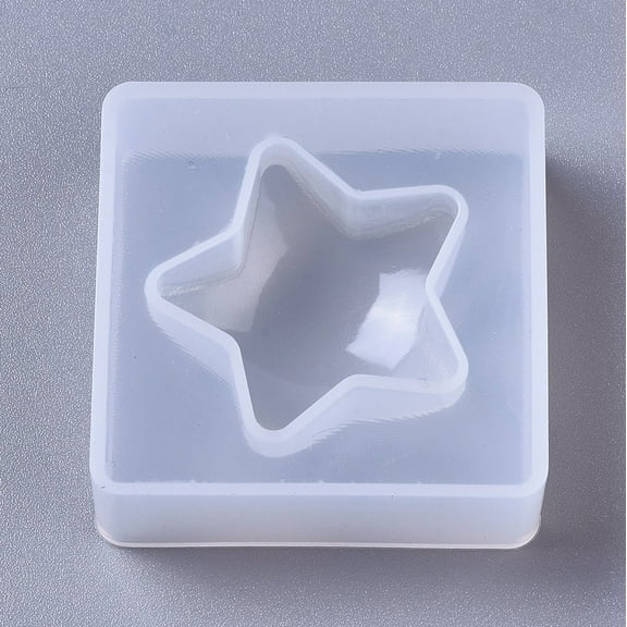 2 pc Silicone Molds Resin Casting Molds For UV Resin Epoxy Resin Jewelry Making Star White 45x45x14.5mm