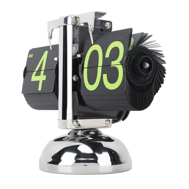 Retro Digital Flip Down Clock, Modern Mechanical Retro Flip Down Clock, Stainless Steel Flip Desk Clock, Digital Table Clock For Home, Office, School, Hotel, Café,
