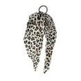 thumbnail image 4 of Unique Bargains 1 Pc Leopard Triangle Ribbon Hair Elastic Band Coffee Color, 4 of 5